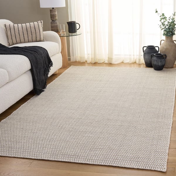 Natura 5 ft. x 8 ft. Beige/Ivory Solid Weave Area Rug