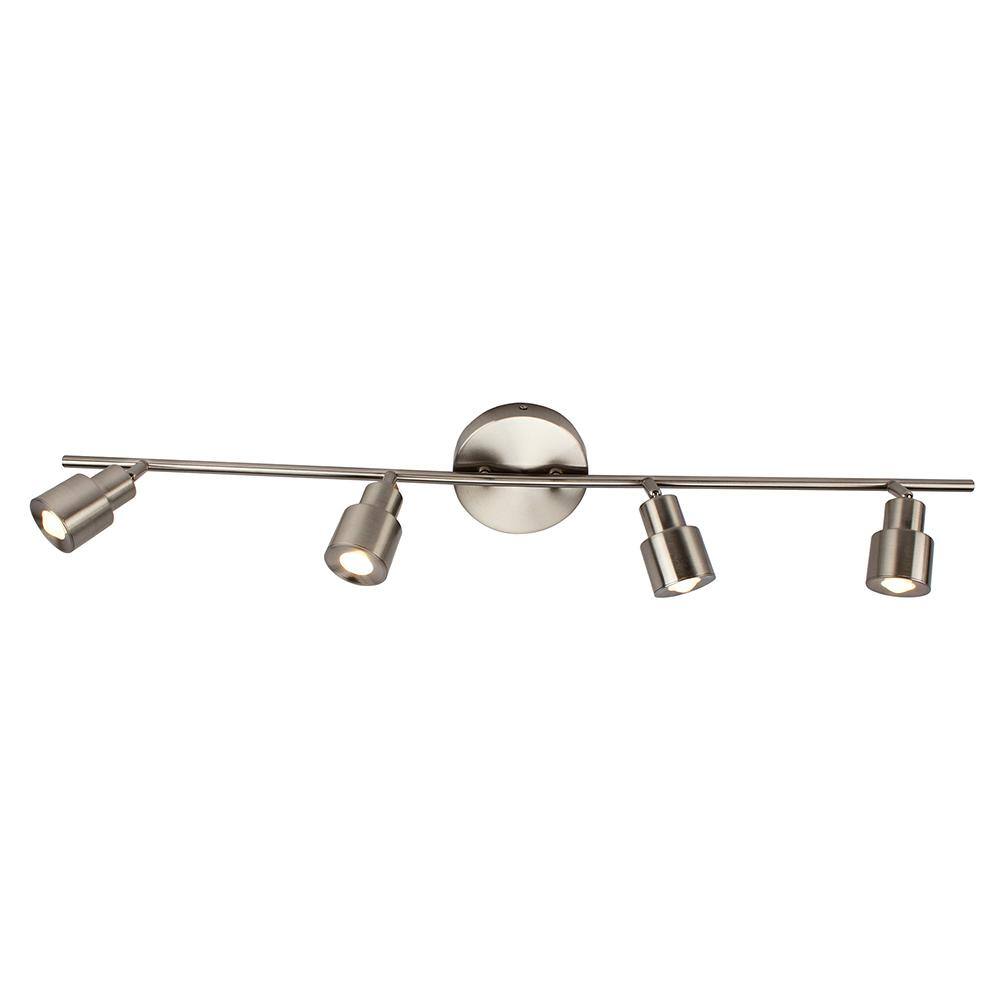 Brielle Coastal Industrial 36.75'' LED Flush Mount in Brushed Nickel