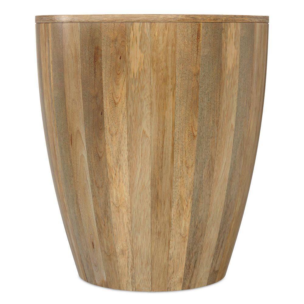 Elmbrook 21 in. W Natural Round Solid Mango Wood End Table with Low VOC Lacquer - thumbnail 2