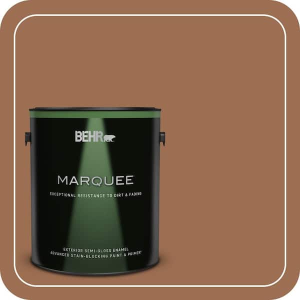 BEHR MARQUEE 1 gal. #PMD-88 Sorrel Brown Semi-Gloss Enamel Exterior Paint & Primer