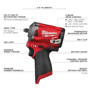 M12 FUEL 12-Volt Lithium-Ion Brushless Cordless Stubby 3/8 in. Impact Wrench w/4.0 Ah Starter Kit