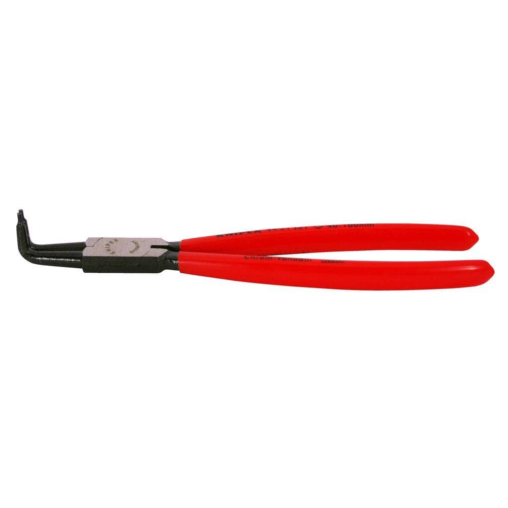 KNIPEX 8-1/2 in. 90 Degree Angled External Snap-Ring Pliers 44 21 J31