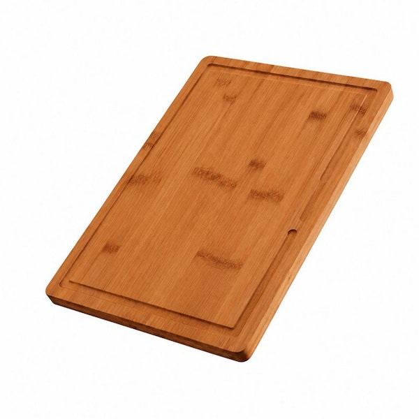 KHKFY Brown 16 in. Carbonized Bamboo Cutting Board Set with Rack