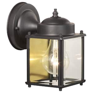 Park Avenue 1-Light Painted Bronze Outdoor Wall Lantern Sconce