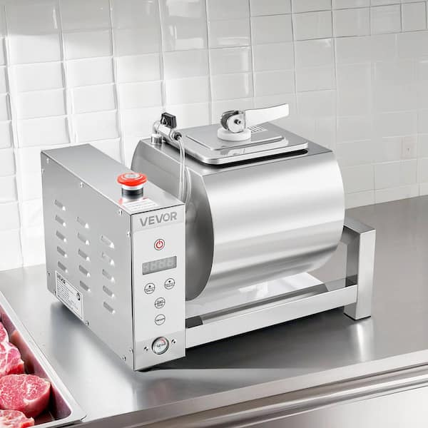 Meat Tumbler Marinator, 10L Vacuum Tumbler Marinating Machine with Automatic Bidirectional Rotation