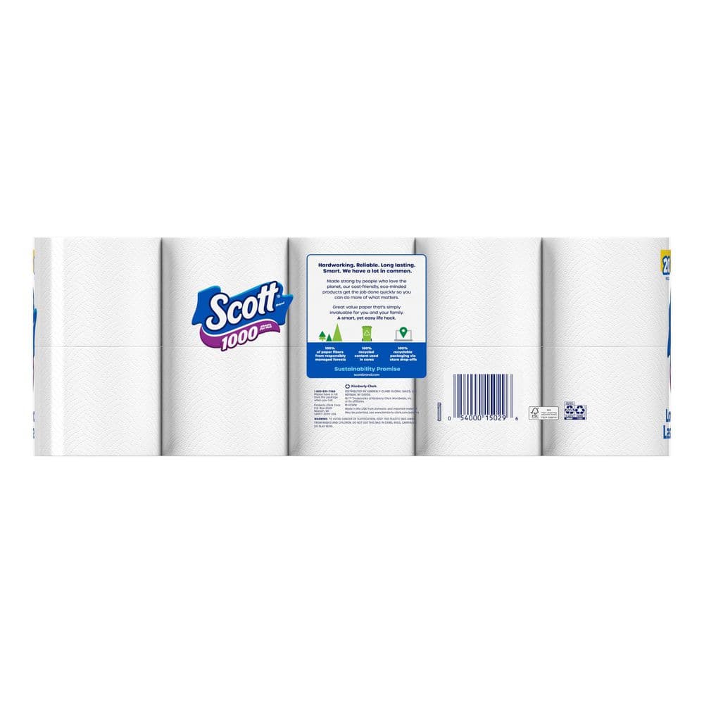 White Long-Lasting Toilet Paper (1000-Sheets per Roll 20-Rolls per Pack) price history on PriceWatchPro