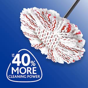 EasyWring Deep Clean Microfiber Spin Mop with Bucket System and 2 Extra Deep Clean Mop Head Refills