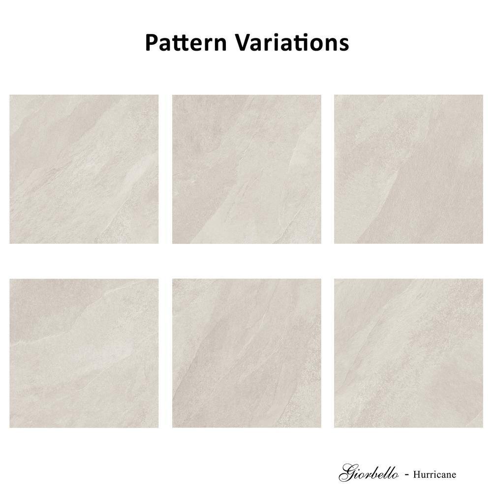 Hurricane 24" x 24" Beige Glazed Porcelain Floor and Wall Tile