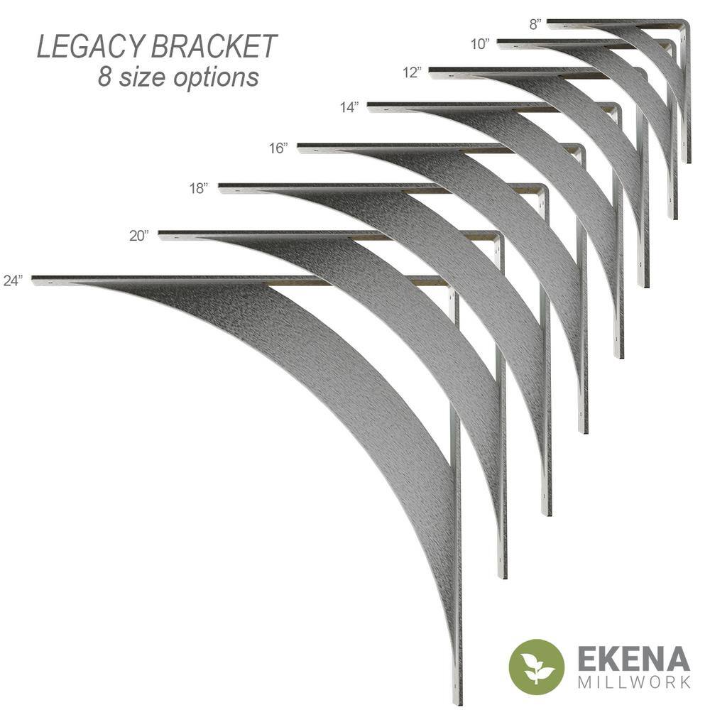 Legacy Hammered Brown 2"W x 8"D Steel Bracket for Modern Industrial Decor