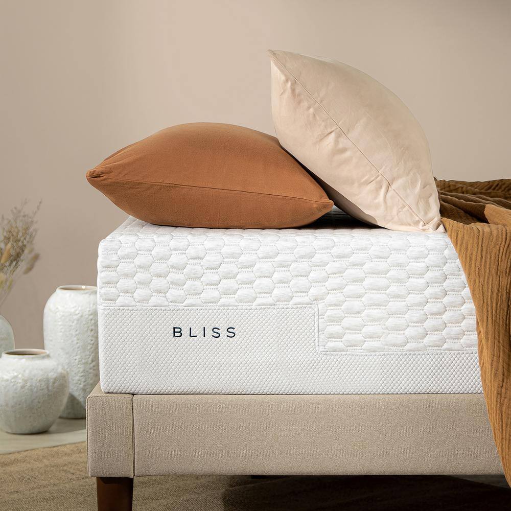 Zinus  Bliss 12 Inch Medium Smooth Top Queen Memory Foam Mattress, Made in USA - 1