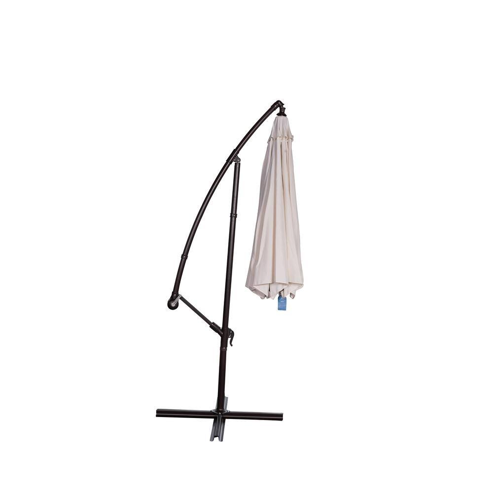 Champagne 10-ft Cantilever Umbrella with Breez-Tex Canopy