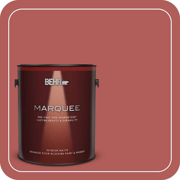 BEHR MARQUEE 1 gal. #160D-6 Pottery Red Matte Interior Paint & Primer