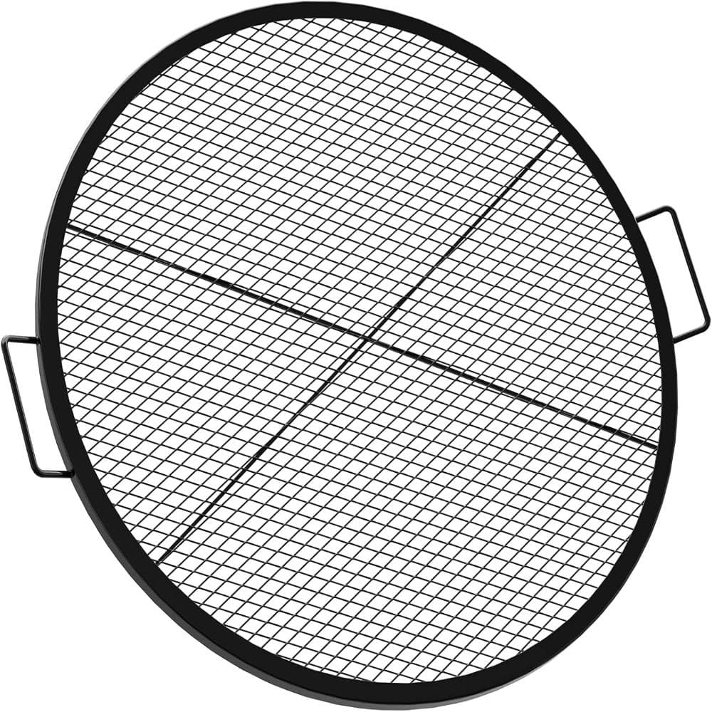 30 in. X-Marks Fire Pit Grill Grate, Heavy-Duty Steel Round Campfire BBQ Cooking Grid with Handle price history on PriceWatchPro