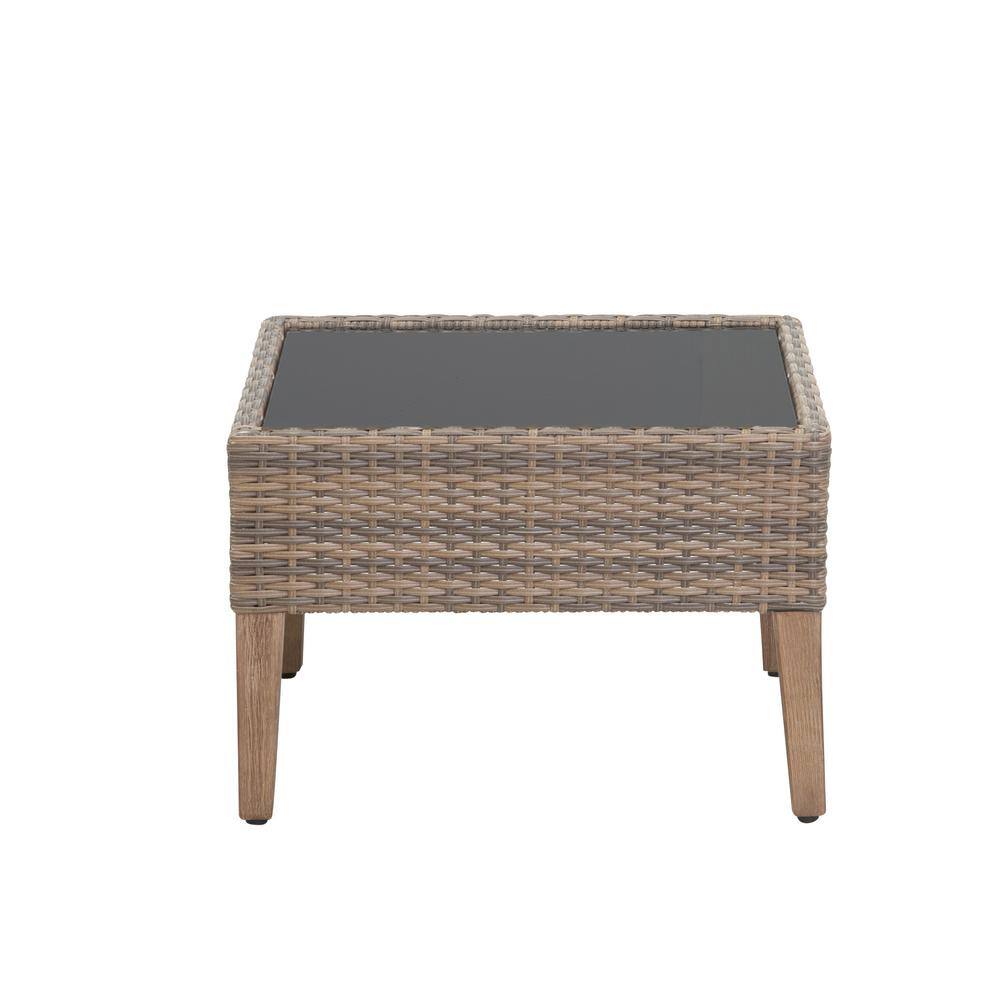 Isla 4-Piece Stone Gray Wicker Outdoor Conversation Set