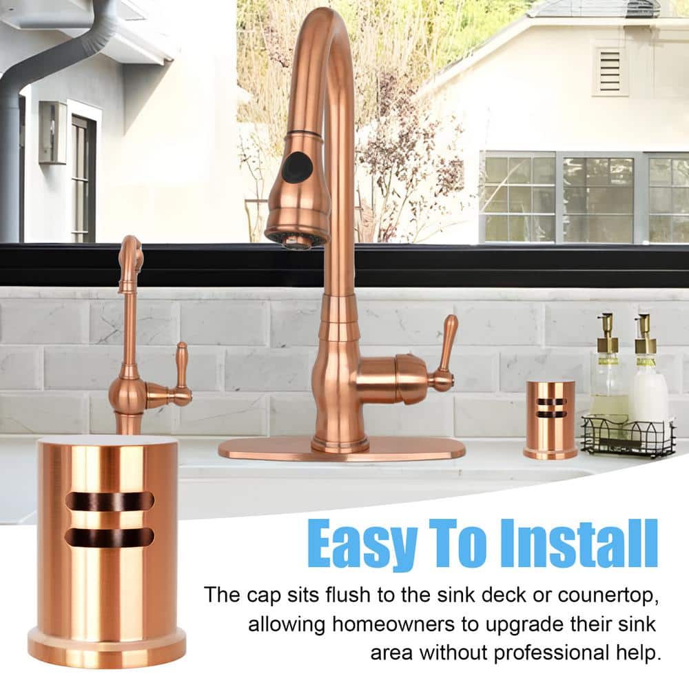 Copper Dual-Threaded Kitchen Sink Air Gap Cover