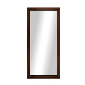 Modern Rustic ( 20.75 in. W x 59.75 in. H ) Wooden Mocha Wall Mirror