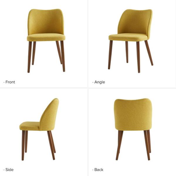 JAYDEN CREATION Eliseo Mustard Modern Upholstered Dining