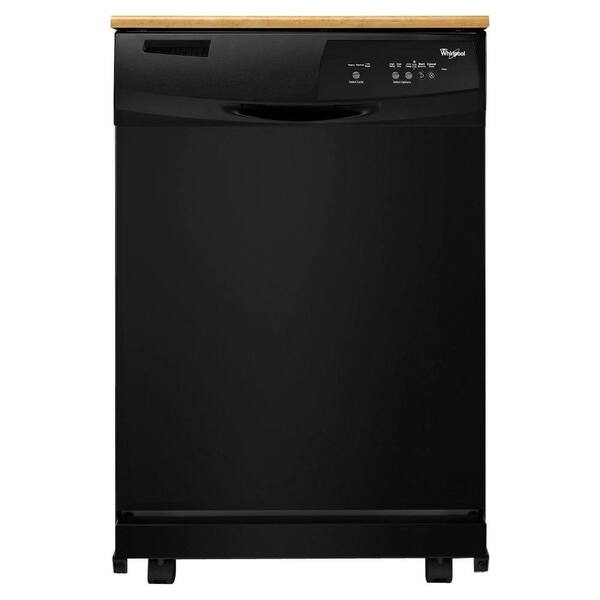 Whirlpool Convertible Portable Tall Tub Dishwasher in Black