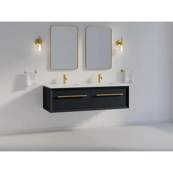 KOHLER Enivo 37 in. W x 22.4 in. D x 17 in. H Bathroom Vanity Cabinet without Top in Gloss Black