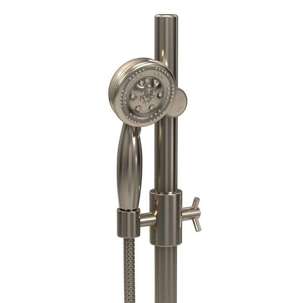 AquaRain 3-Spray Retrofit Shower System with Handshower & Showerhead Combo & Wall Bar Shower Kit in Brushed Nickel AquaRain 3-Spray Retrofit Shower System with Handshower & Showerhead Combo & Wall Bar Shower Kit in Brushed Nickel