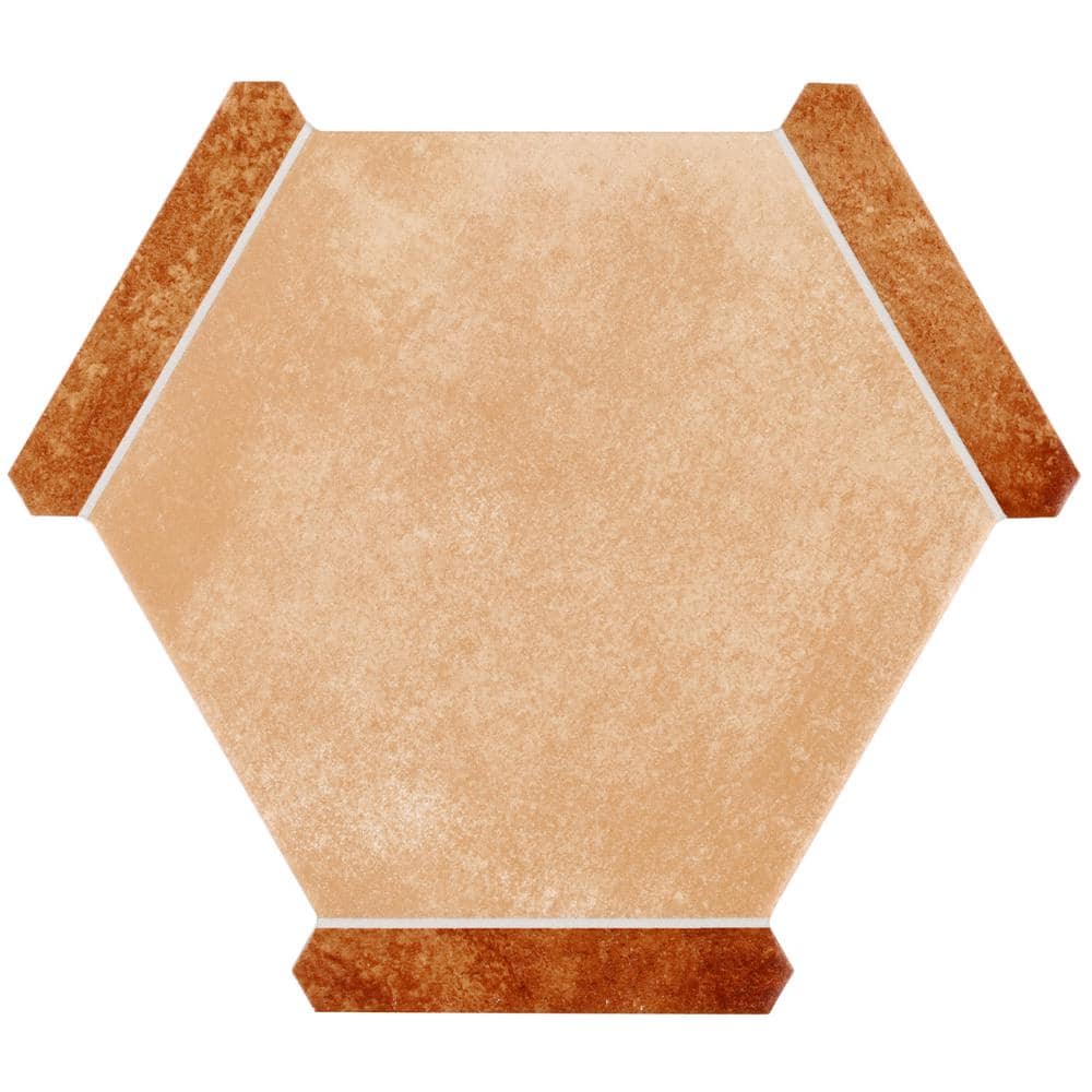 Samara Terracotta Hexagon Matte Porcelain Tile Set
