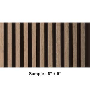 Take Home Sample - Medium Slats 1/2 in. x 0.5 ft. x 0.75 ft. Ash Glue-up Foam Wood Slat Wall(1 Piece/0.375 sqft)
