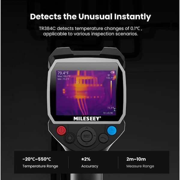 TR384C Thermal Imaging Camera with Laser Measure and GPS, Ideal for HVAC, Electrical and Outdoor Utility Inspections