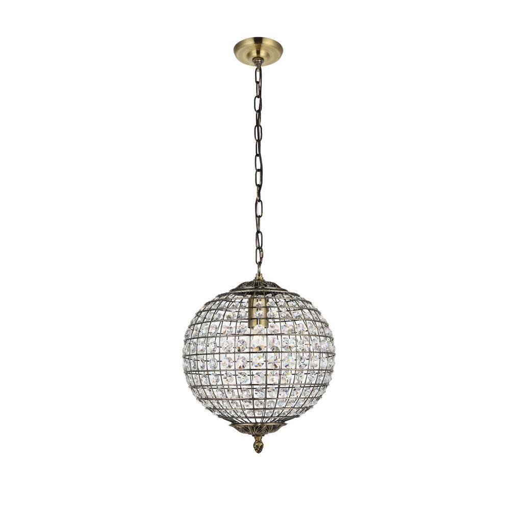 Timeless Home 12 in. 1-Light Antique Bronze Pendant Light, Bulbs Not Includ