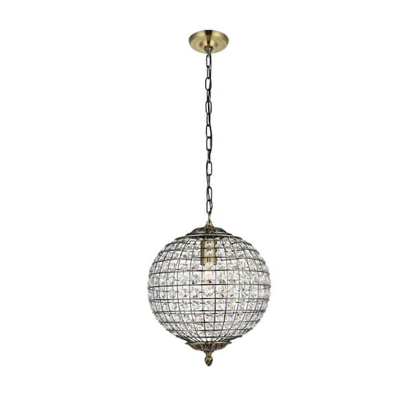 Unbranded Timeless Home 12 in. 1-Light Antique Bronze Pendant Light, Bulbs Not Included