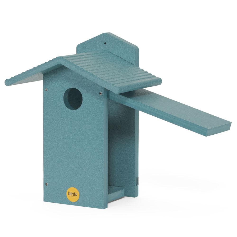 Lake Blue Recycled Poly-Lumber Hanging Bluebird House