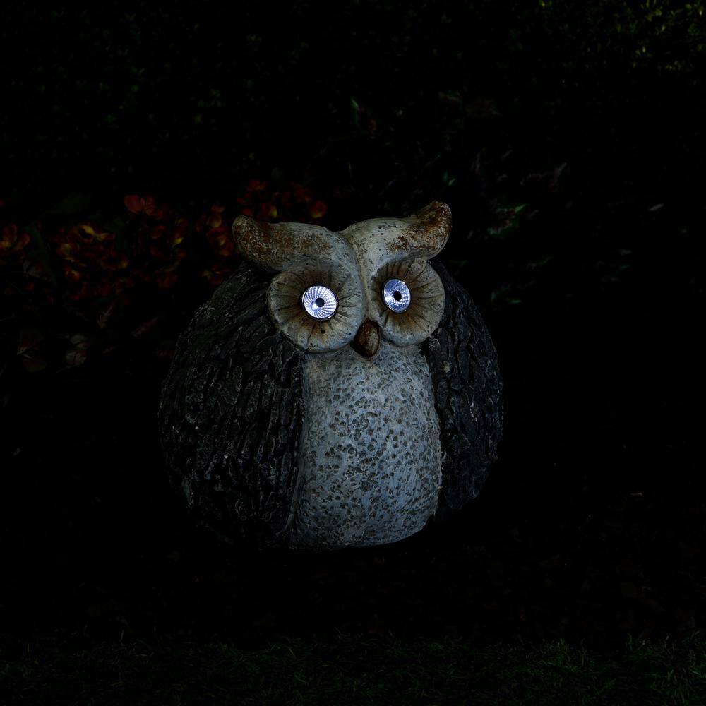 13-inch Brown Solar Powered Owl Lawn Decoration