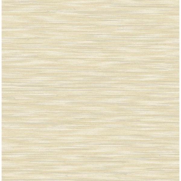 A-Street Prints Benson Yellow Variegated Stripe Wallpaper Sample
