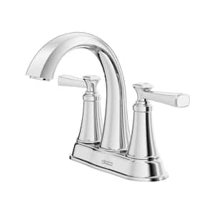 Rumson 4 in. Centerset Double Handle Bathroom Faucet in Polished Chrome (2-pack)