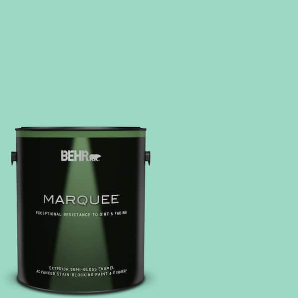 BEHR MARQUEE 1 gal. Home Decorators Collection #HDC-SP16-07 Isabellas Aqua Semi-Gloss Enamel Exterior Paint & Primer