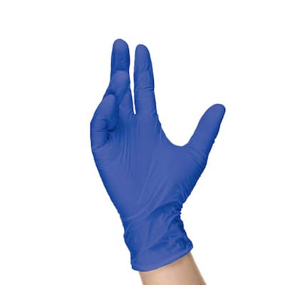 Large Disposable Powder-Free Nitrile Exam Gloves (100-Count)