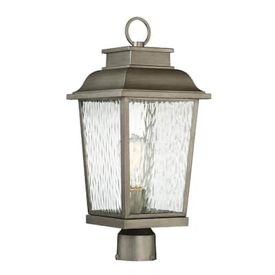 Brinley 1-Light Weathered Iron Outdoor Post Lantern