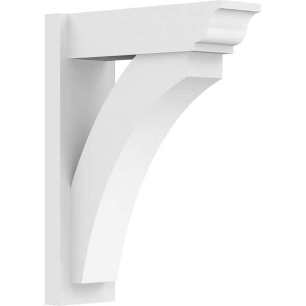 Ekena Millwork Thorton 7 in. W x 26 in. H x 20 in. D Signature Urethane Polyurethane Outlooker with Traditional Ends