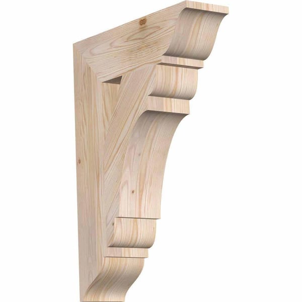 Ekena Millwork 5.5 in. x 30 in. x 22 in. Douglas Fir Olympic Traditional Smooth Bracket