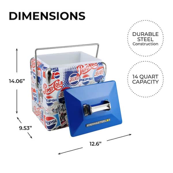 pepi PERMASTEEL 14 qt. Heritage Edition Small Portable Pepsi