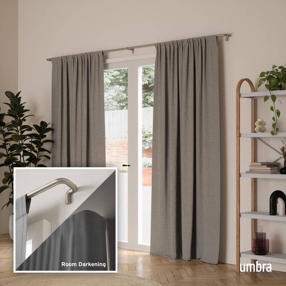 Matte Nickel 66-144" Adjustable Blackout Curtain Rod