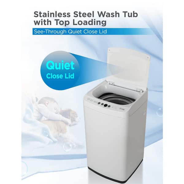 White Portable Top Loading Washer – Comfee