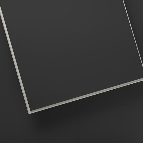 Lucida USA (Sample) MonoCore Licorice Black Solid 22-mil Interlocking Luxury Vinyl Plank