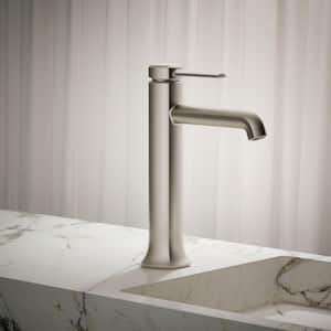 Occasion Single-Handle Single-Hole Bathroom Faucet in Vibrant Brushed Nickel