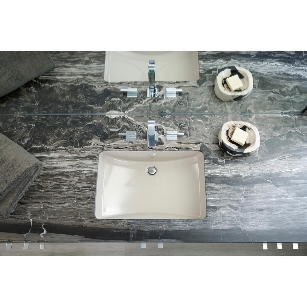 Ladena White Porcelain Rectangular Undermount Sink