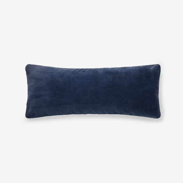 Company Cotton Plush Navy 14 in. x 40 in. Decorative Throw Pillow Cover