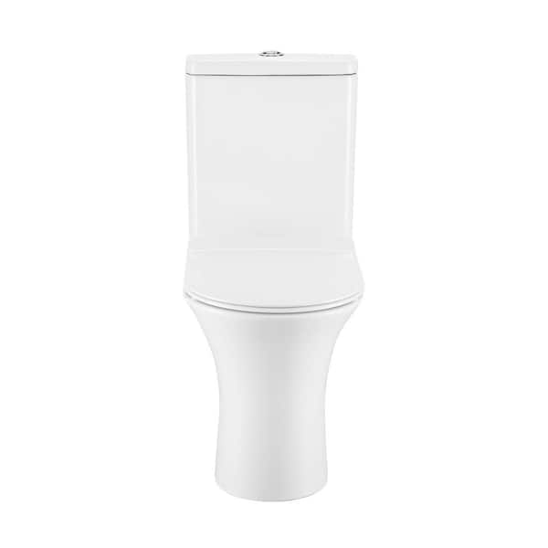Swiss Madison Calice 2-piece 0.8/1.28 GPF Dual Flush Elongated Toilet in White Seat Included
