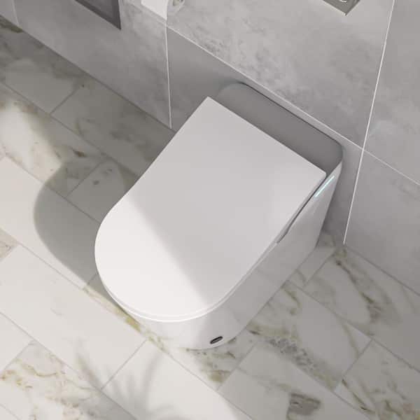 Logmey Smart Elongated Bidet Toilet with Mood Light and Auto Features
