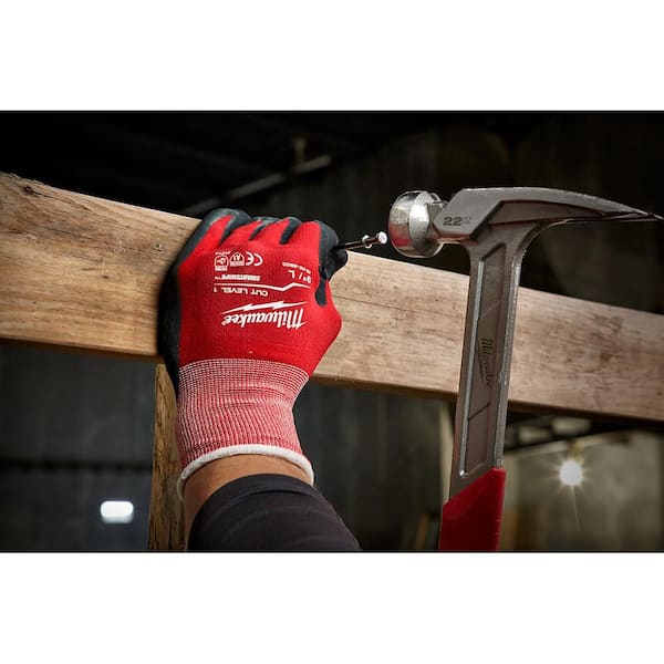 Milwaukee Medium Red Nitrile Level 1 Cut Resistant Dipped Work Gloves (30-Pack)