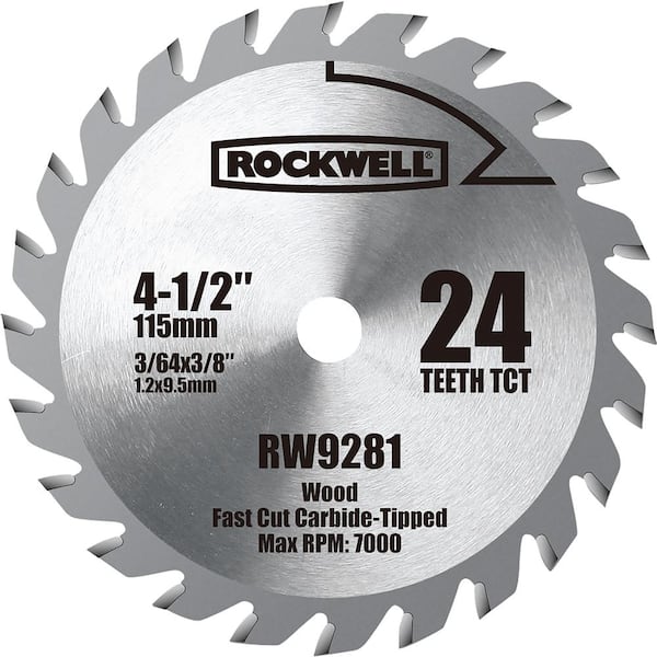 Rockwell 4-1/2 in. TCT Carbide Compact Circular Saw Blade RW9281 The Home  Depot