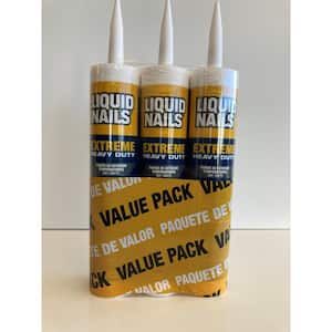 Extreme Heavy Duty 10 oz. White Interior and Exterior Construction Adhesive (3-Pack)